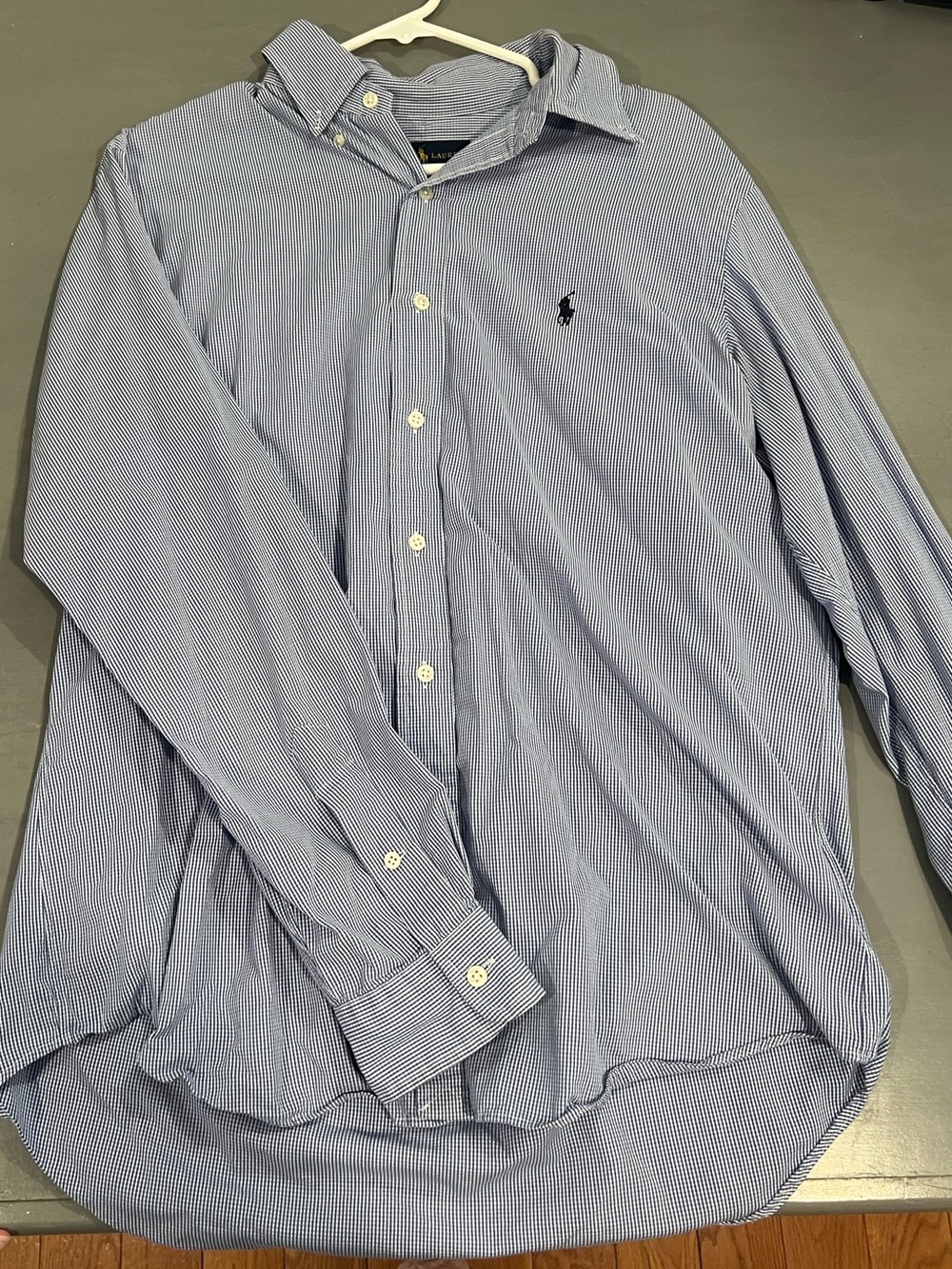 Ralph Lauren Light Blue Micro-Stripe Button-Down Shirt